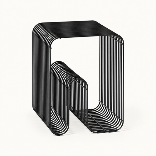 Curvy Metal Stool