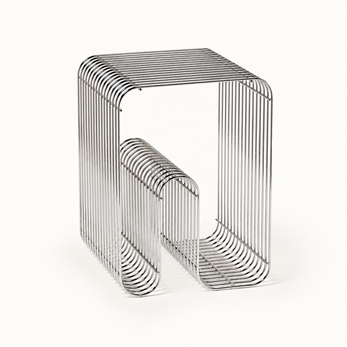Curvy Metal Stool